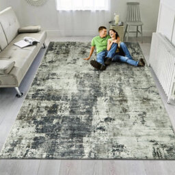 Ameha Stylish Cashmere Bedroom Carpet Grey Abstract Pattern Non Slip Hallway Large Area Rug Indoor/outdoor (Frost, 200 X 290 Cm) - thumbnail 2