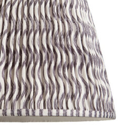 Loops Handcrafted 40Cm Pearl Grey Tapered Cylinder Lamp Shade With Pleated Design - thumbnail 3