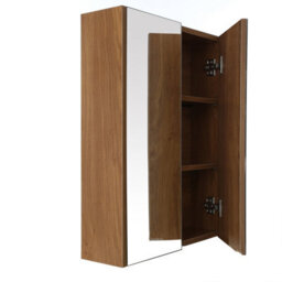 Orsina Stylish 2 Door Oak Effect Wall Cabinet, Melamine Finish Display Cabinet, Wall Mounted Mdf Corner Cabinet - thumbnail 5