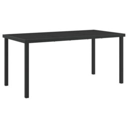 Berkfield Modern Garden Dining Set 5 Pcs Black Poly Rattan - thumbnail 5