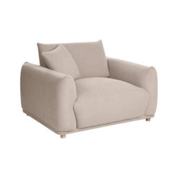 Beliani Modern Armchair Jubek Boucle Beige - thumbnail 4