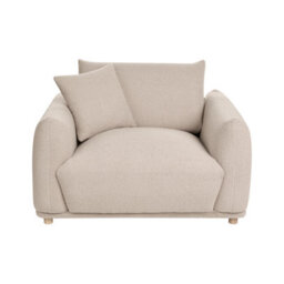 Beliani Modern Armchair Jubek Boucle Beige - thumbnail 5