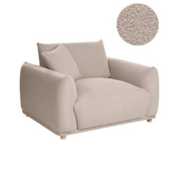 Beliani Modern Armchair Jubek Boucle Beige