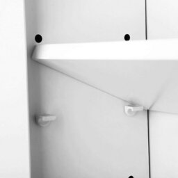 Songmics 3 Door Bathroom Wall Cabinet, Mirror Storage Unit With Adjustable Shelf, White - thumbnail 4
