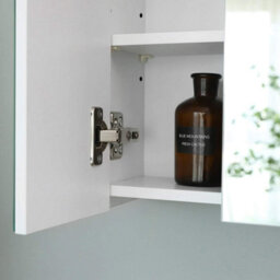 Songmics 3 Door Bathroom Wall Cabinet, Mirror Storage Unit With Adjustable Shelf, White - thumbnail 3