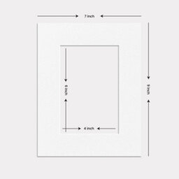 Ak Frames 9X7 White Picture Mounts To Fit 6X4 Aperture Size - Mount Board Only (No Frame Included) - thumbnail 3