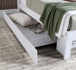 Bedmaster Fabio White Wooden Storage Bed King Size - thumbnail 8