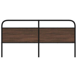 Berkfield Headboard Brown Oak 180 Cm Steel And Engineered Wood - thumbnail 3