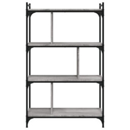 Berkfield Bookcase 4-Tier Grey Sonoma 76X32X123 Cm Engineered Wood - thumbnail 4