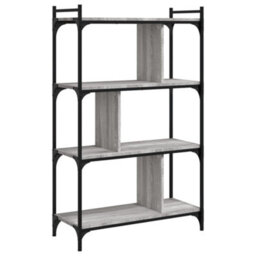 Berkfield Bookcase 4-Tier Grey Sonoma 76X32X123 Cm Engineered Wood - thumbnail 6