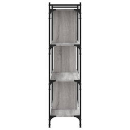 Berkfield Bookcase 4-Tier Grey Sonoma 76X32X123 Cm Engineered Wood - thumbnail 5