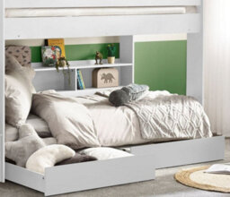 Tuscan White Wooden Staircase Bunk Bed - 3Ft Single - thumbnail 5