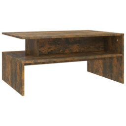 Berkfield Stylish Coffee Table Smoked Oak 90X60X42,5 Cm Engineered Wood - thumbnail 1