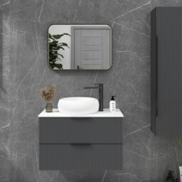 Royal Bathrooms Luxor 500 X 700mm Matt Black Framed Rectangular Mirror Within Frame Led, Touch Sensor & Demister Pad - thumbnail 7