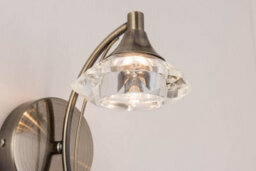 Harper Living Single Wall Light And Sconce, Antique Brass Finish, Clear Glass Shade, G9 Bulb Cap - thumbnail 3