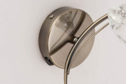 Harper Living Single Wall Light And Sconce, Antique Brass Finish, Clear Glass Shade, G9 Bulb Cap - thumbnail 4