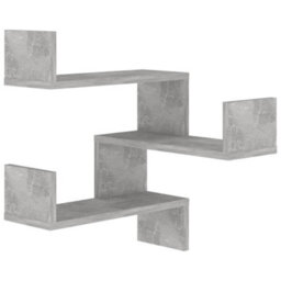 Vidaxl Wall Corner Shelf Concrete Grey 40X40X50 Cm Engineered Wood - thumbnail 2