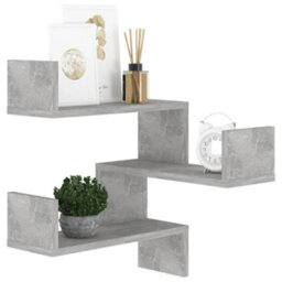 Vidaxl Wall Corner Shelf Concrete Grey 40X40X50 Cm Engineered Wood - thumbnail 4