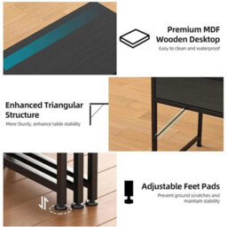 L Shaped Computer Desk With 2 Drawers, 100Cm Office Corner - thumbnail 5