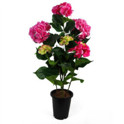 Leaf 90Cm Artificial Hydrangea Plant Pink With 200 Flowers - thumbnail 1