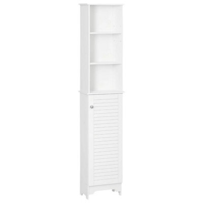 Tall Bathroom Cabinet Slim Storage Unit Narrow Floor Cupboard - image 1