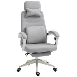 Vinsetto Home Office Chair Reclining Desk Chair W/ Lumbar Support Grey - thumbnail 2