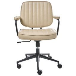 Beliani Desk Chair Berne Faux Leather Beige - thumbnail 5