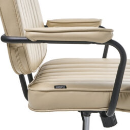 Beliani Desk Chair Berne Faux Leather Beige - thumbnail 8