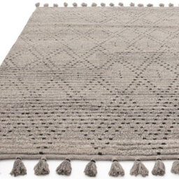 Grey Easy To Clean Geometric Modern , Wool Rug For Living Room, Bedroom - 200Cm X 290Cm - thumbnail 3