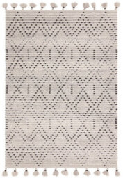Grey Easy To Clean Geometric Modern , Wool Rug For Living Room, Bedroom - 200Cm X 290Cm - thumbnail 4