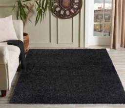 Desire Rugs Plain Living Room Shaggy Area Rugs Anthracite 80X150 Cm - thumbnail 7