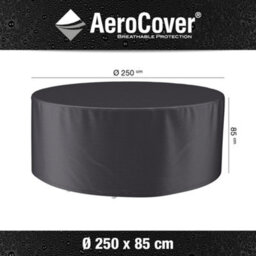 Pacific Lifestyle Platinum Aerocover Round Dining Set Waterproof Breathable Rip-Stop Polyester Cover W250Xd250Xh85Cm