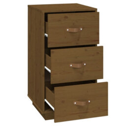 Berkfield Bedside Cabinet Honey Brown 40X40X75 Cm Solid Wood Pine - thumbnail 6