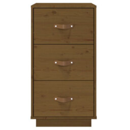 Berkfield Bedside Cabinet Honey Brown 40X40X75 Cm Solid Wood Pine - thumbnail 5