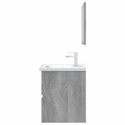 Walplus 2 Piece Bathroom Furniture Set Grey Sonoma Engineered Wood - thumbnail 7