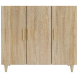 Berkfield Classic Sideboard Sonoma Oak 90X34X80 Cm Engineered Wood - thumbnail 3