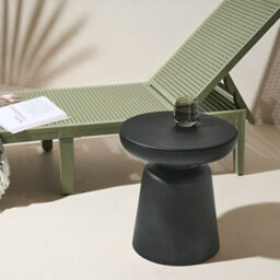 Wyld And Coco Accent Side Table Black, Rust-Resistant Synthetic, 31 Cm Round Top, Indoor And Outdoor - thumbnail 2