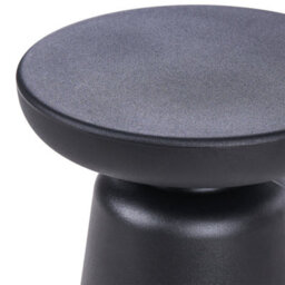 Wyld And Coco Accent Side Table Black, Rust-Resistant Synthetic, 31 Cm Round Top, Indoor And Outdoor - thumbnail 3