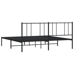 Berkfield Metal Bed Frame With Headboard Black 180X200 Cm 6Ft Super King - thumbnail 8