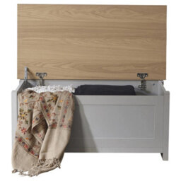 Lancaster Ottoman Storage Box Seat Blanket Box Hallway Bench Shoe Cabinet Grey - thumbnail 5