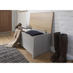 Lancaster Ottoman Storage Box Seat Blanket Box Hallway Bench Shoe Cabinet Grey - thumbnail 2