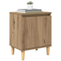 Berkfield Artisan Oak Bedside Table Artisan Oak Mdf 40 X 30 X 50 Cm - thumbnail 3