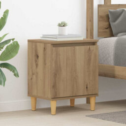 Berkfield Artisan Oak Bedside Table Artisan Oak Mdf 40 X 30 X 50 Cm - thumbnail 1
