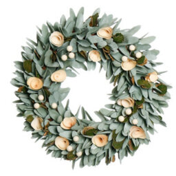 Dibor 35Cm Crocus And Berry Xmas Festive Decor Front Door Wreath Christmas Wreath - thumbnail 1