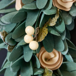 Dibor 35Cm Crocus And Berry Xmas Festive Decor Front Door Wreath Christmas Wreath - thumbnail 3