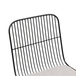 Nordlys Set Of 2 Wire Metal Dining Chairs With Gray Cushion Industrial Style Dining Room - thumbnail 9