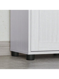 Vasagle Tall Bathroom Cabinet Free Standing, Slim Bathroom Cupboard, With Open Shelf, Glass Door, Water-Resistant Feet - thumbnail 5