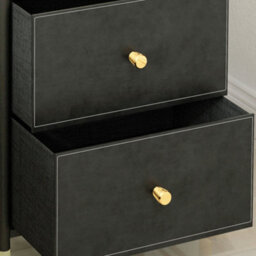 Homcom Chest Of Drawers With 3 Drawers For Bedroom, Living Room, Black - thumbnail 8