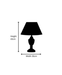 Lighting Supermarket Malham Small Classic Table Lamp With Matching Shade - Cream & Antique Brass - thumbnail 6