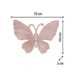 Melody Maison Set Of 3 Pink Glitter Jewelled Butterfly Christmas Decorations - 10Cm - thumbnail 6